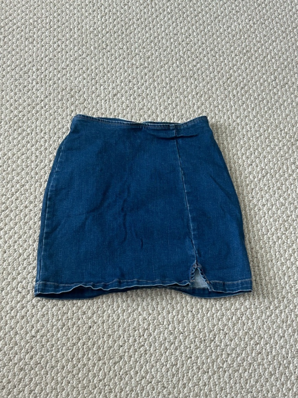 Wild Fable Denim Mini Skirt | High Waisted Blue Jean Skirt w/ Slit